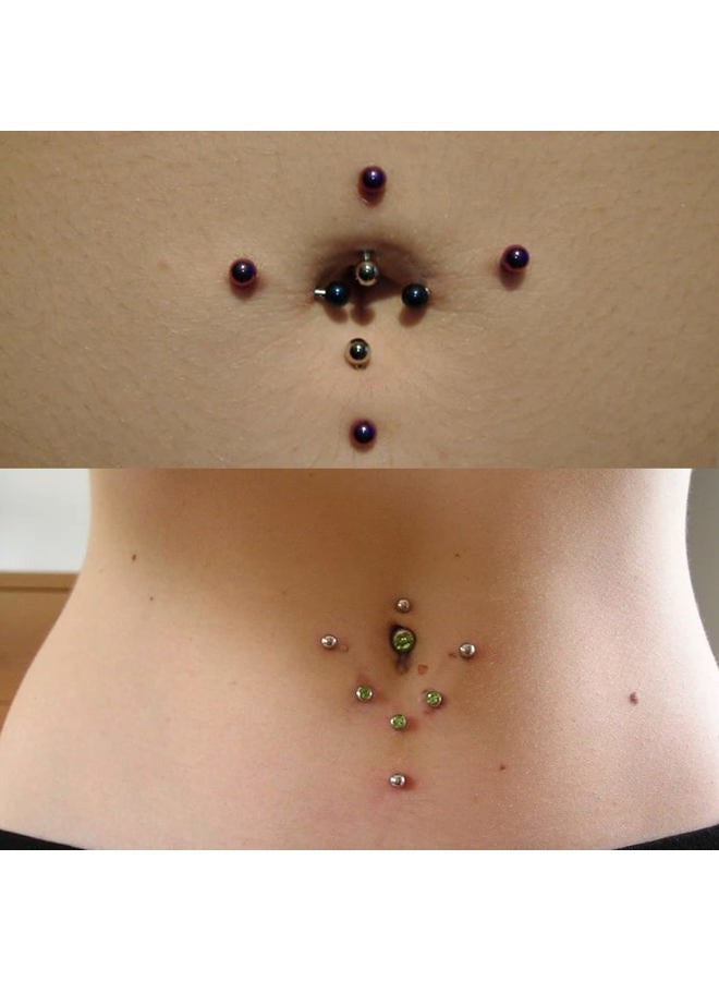 FECTAS 14g Belly Button Rings Small Petite Surgical Steel CZ Petite Navel Ring for Women Girls Body Piercing Jewelry select Barbell Len 6mm 8mm 10mm 12mm Rose Gold Silver, Metal, stainless steel - Image 5