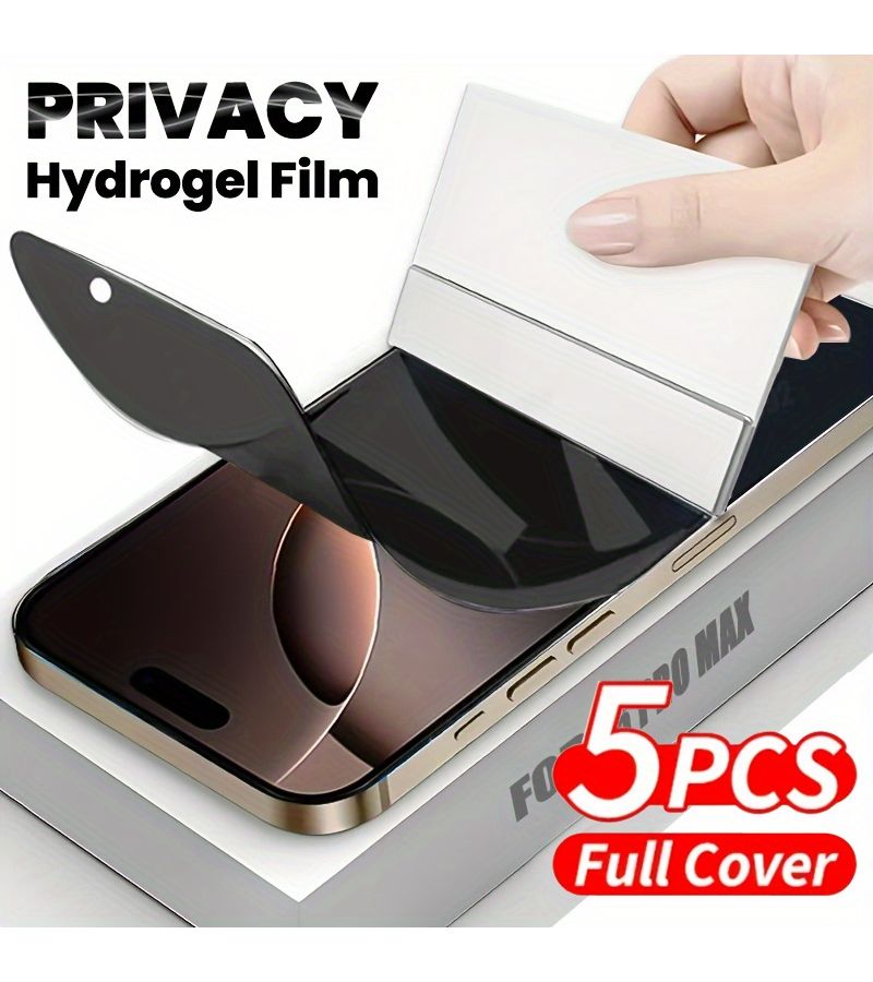 5 Soft Hydrogel Screen Protectors For iPhone SE 2022 Privacy Anti Spy Film - Image 1