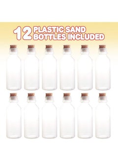 ArtCreativity ArtCreativity Plastic Sand Art Bottles with Corks - Pack of 12-2oz Clear Containers for Sand Art, Message in a Bottle, Wedding Invitations, Fun Arts and Crafts Supplies for Kids - Sand not Included…  - Image 2