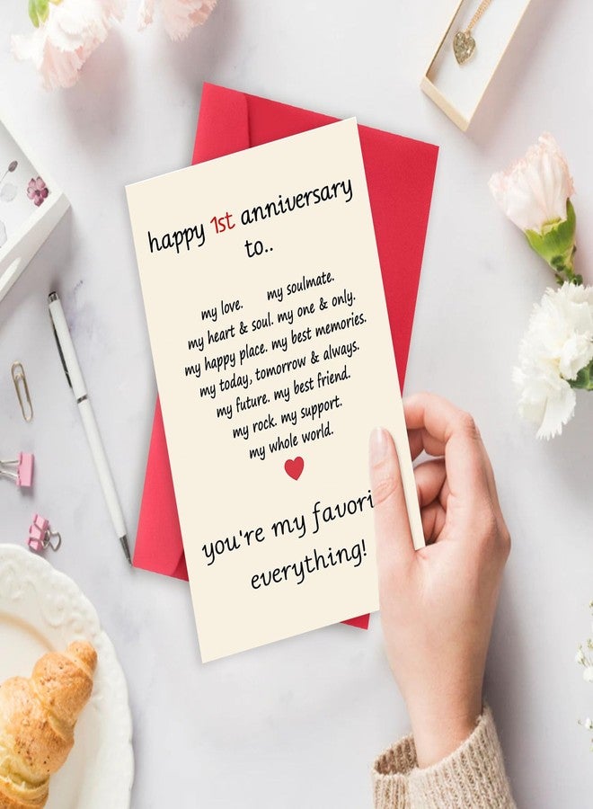 Asmallgf Happy 1 Year Wedding Anniversary Card for Her Him, Funny Gifts for 1st Boyfriend Girlfriend Anniversary, Paper Anniversary for Husband Wife - Image 3