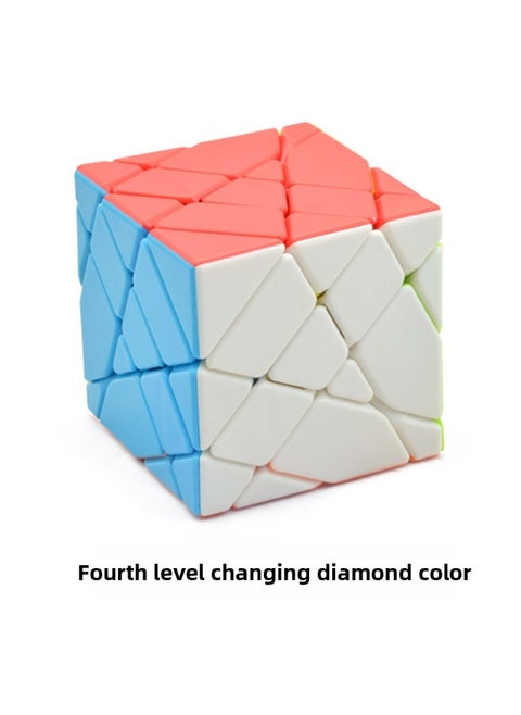 [lefun Colorful Special-shaped Series Rubik's Cube] Fourth-order Changing King Kong Moving Edge Zongzi Hot Wheel Wind Pyramid Rubik's Cube-Color:Updated Level 4 Transforming King Kong-color