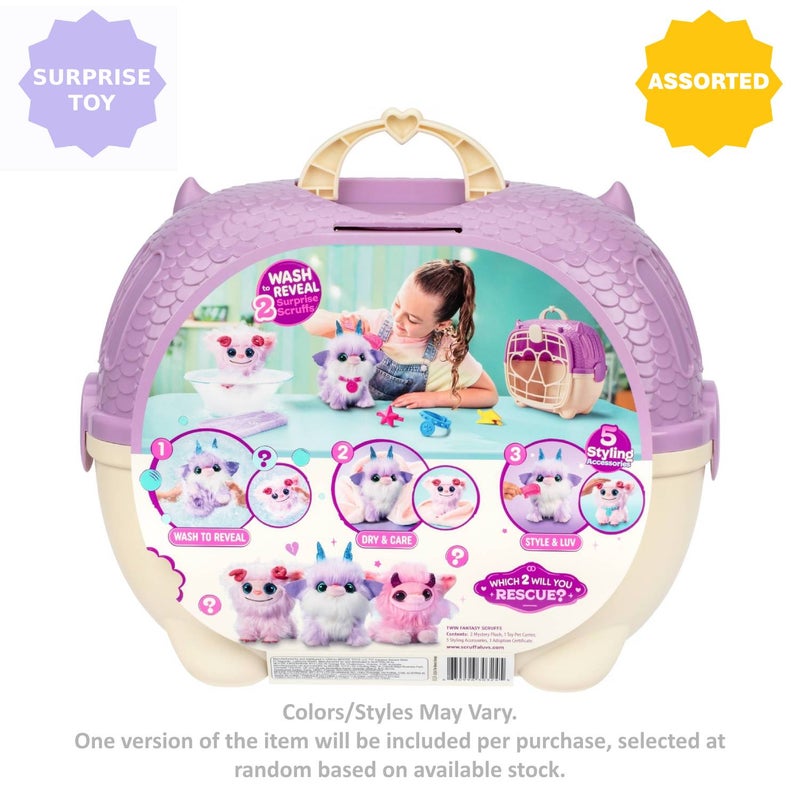 Scruff a luvs Scruff-a-Luvs From Scruffy To Fluffy Twin Fantasy Scruffs Mystery Plush Pets Playset (Assorted) - Image 4