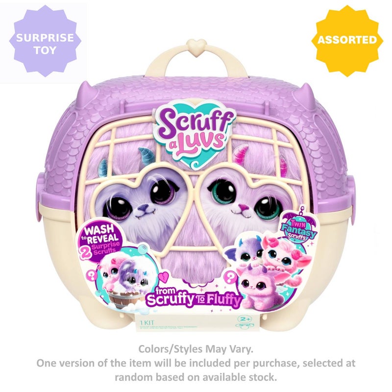 Scruff a luvs Scruff-a-Luvs From Scruffy To Fluffy Twin Fantasy Scruffs Mystery Plush Pets Playset (Assorted) - Image 1