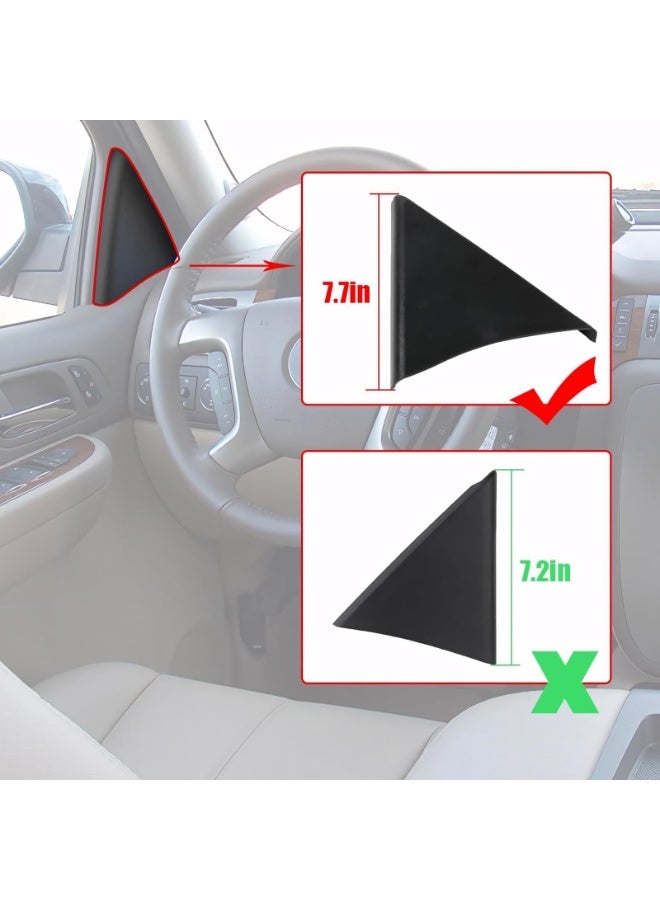 Interior Front Door Upper Trim Panel Set for Chevy & GMC 2007-2014, Compatible with Avalanche, Silverado, Suburban, Tahoe, Sierra, Yukon - Replaces OEM 25857289 - Image 4