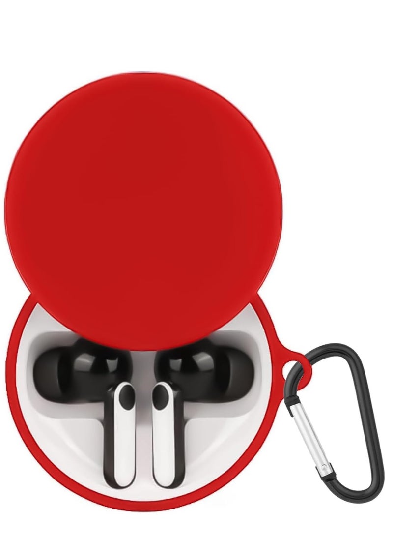 Generic Soft Silicone Shock Proof Protective Case For Oraimo Freepods 4 Earphones - Red 