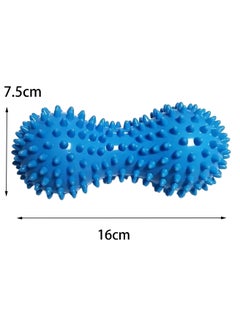 KHAJUL 2-Piece Deep Tissue Peanut Massage Balls for Rear Foot Plantar Fasciitis Full Body Muscle Therapy, Relieve Strength Exercise Body (Dark Blue + Black)  - Image 3
