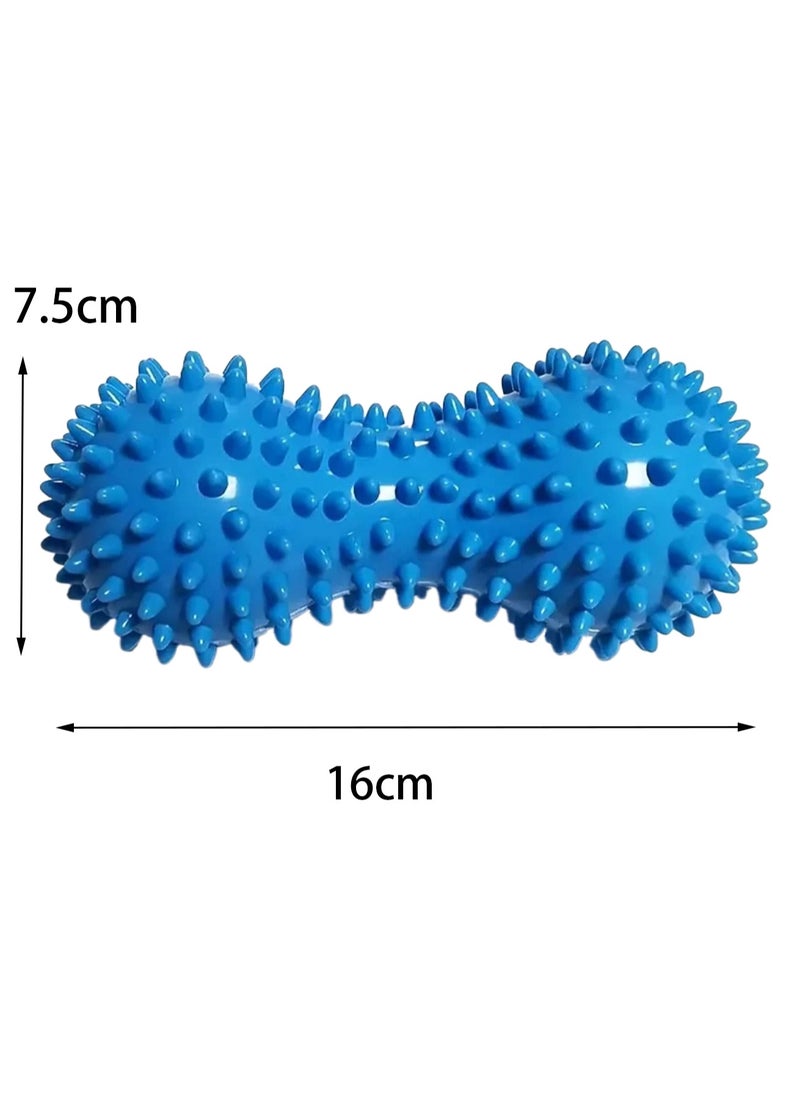 KHAJUL 2-Piece Deep Tissue Peanut Massage Balls for Rear Foot Plantar Fasciitis Full Body Muscle Therapy, Relieve Strength Exercise Body (Dark Blue + Black)  - Image 3