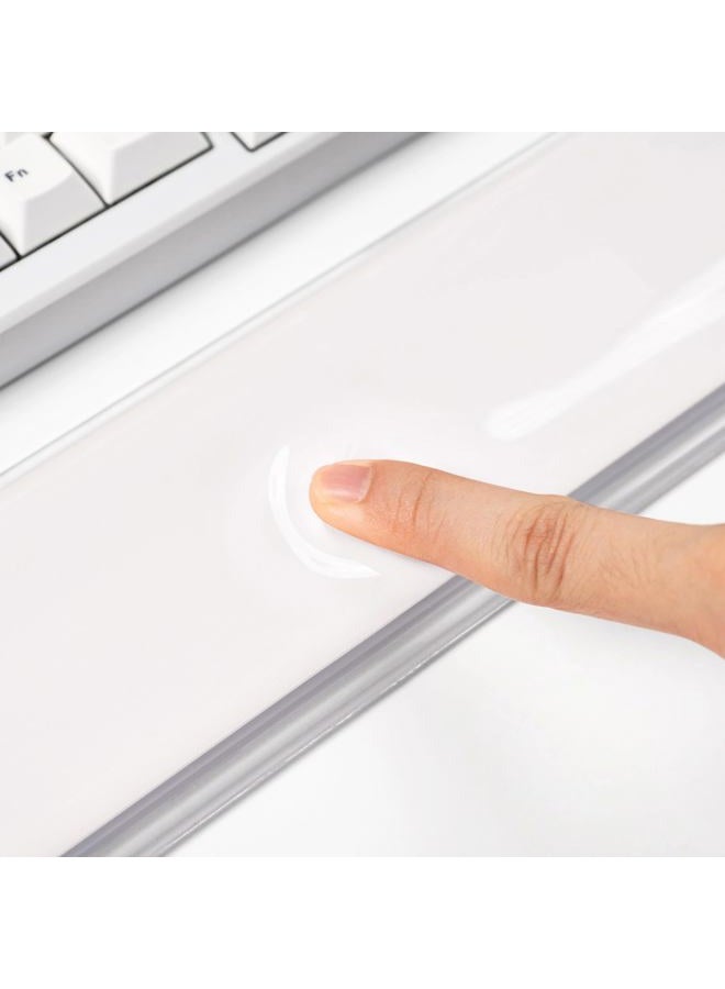 Sumgsn Gel Keyboard and Mouse Wrist Rest Set –White Clear Wrist Rest for Computer Keyboard 60%/68%/75%, Comfort & Support for Typing and Gaming - Image 5