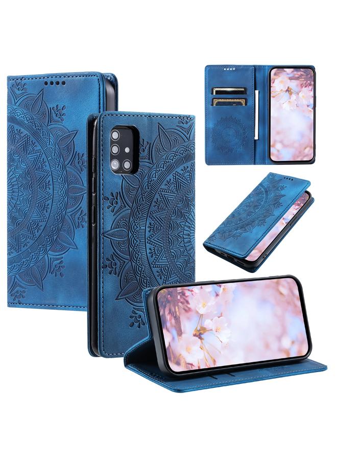 S-TOP Case For Samsung Galaxy A71 5G Totem Embossed Magnetic Leather Phone Case - Image 1
