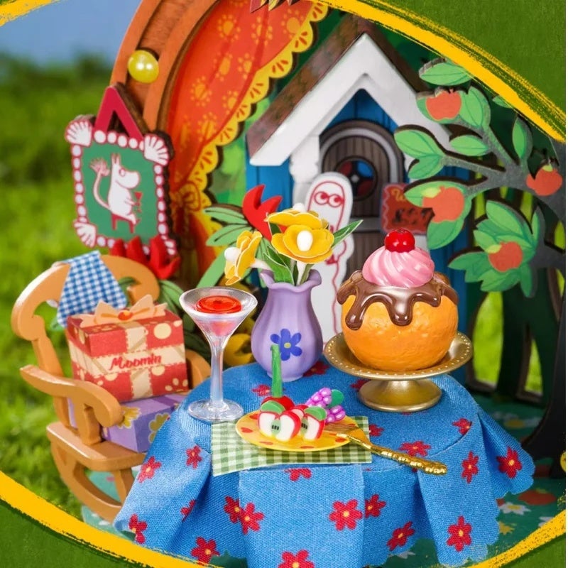 رولايف مجموعة مكعبات بناء Rolife Moomin Series Wooden Building Blocks Moomin House Valley Assembly Model Garden Party Forest Camp Ornament Toys Gift, DA010 4333970 - Image 3