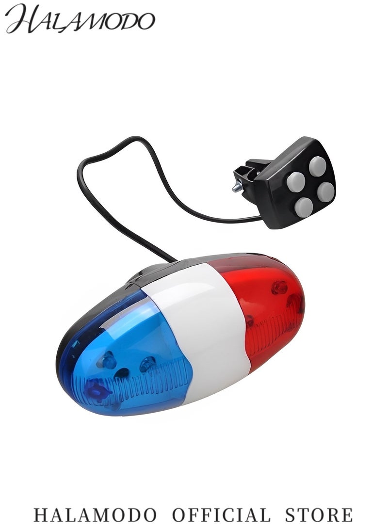 HALAMODO Bicycle Bell with 6 LED Lights Bicycle Sound Lights with 4 Sounds Trumpet Cycling Horn Bell Waterproof Bicycle LED Light for Warning Safety  - Image 4