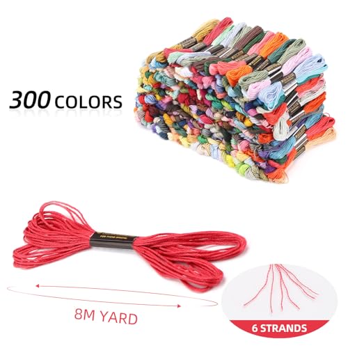 acDesign 300 Colors Embroidery Floss Kit - Premium Friendship Bracelet String and Yarn for Crafts, Durable Embroidery Thread for DIY Projects - Image 4