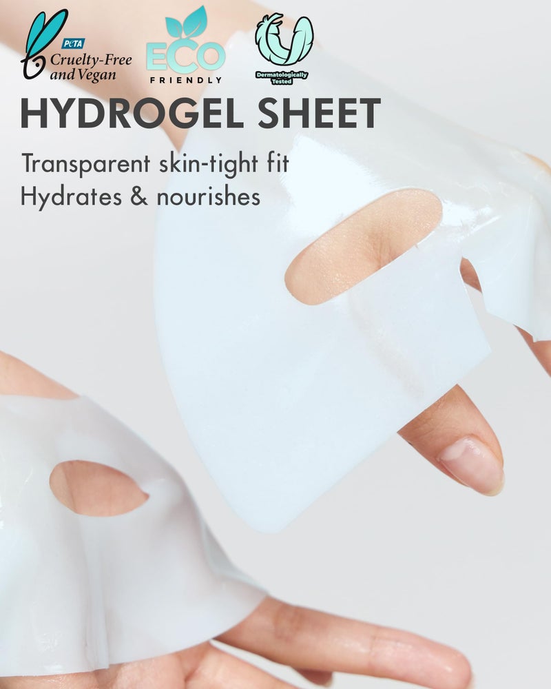 DERMAL Seoul Face PDRN Hydrogel Melting Mask (4 Pack) - 5% Salmon DNA Overnight Regeneration Facial Mask - Skin Barrier Repair & Calming Ritual with Cica & Probiotics - K-Beauty - Image 5