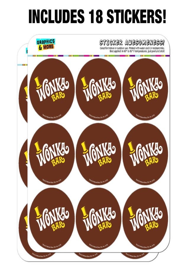 GRAPHICS & MORE Willy Wonka and The Chocolate Factory Wonka Bar Logo Planner Calendar Scrapbooking Crafting Stickers - Image 3