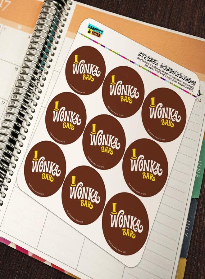 GRAPHICS & MORE Willy Wonka and The Chocolate Factory Wonka Bar Logo Planner Calendar Scrapbooking Crafting Stickers - Image 5
