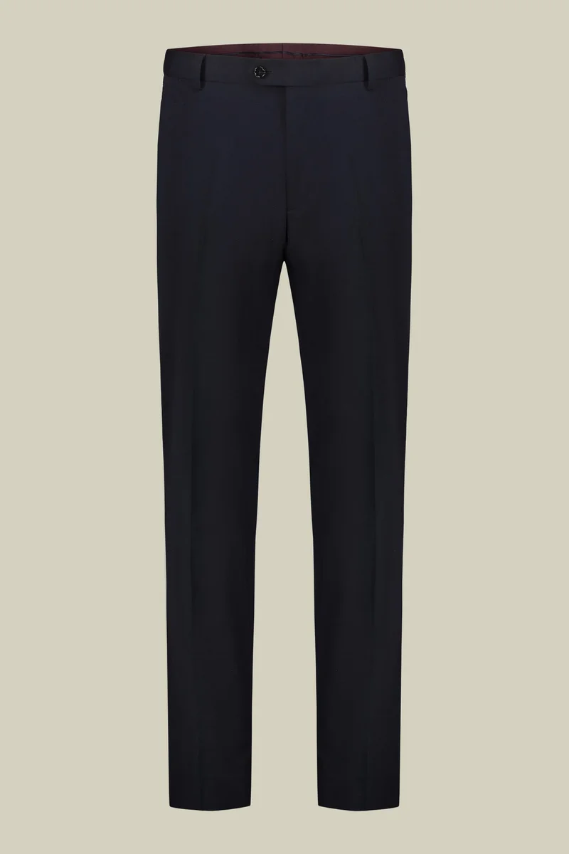 Doppelganger Men's flat front jersey trousers - DK Blue