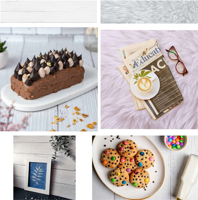 Print Master India Premium Flatlay Tabletop Photography Backdrop Background, Double Sided Waterproof Paper for Food, Small Product Professional Photo Shoot (56x90cm, Pack of 4) 8 Designs (July) - Image 5