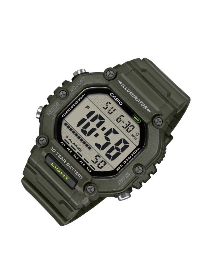 كاسيو ساعة كاسيو AE-1600HX-3AVDF الرقمية الرياضية باللون الأخضر الزيتوني - Image 3