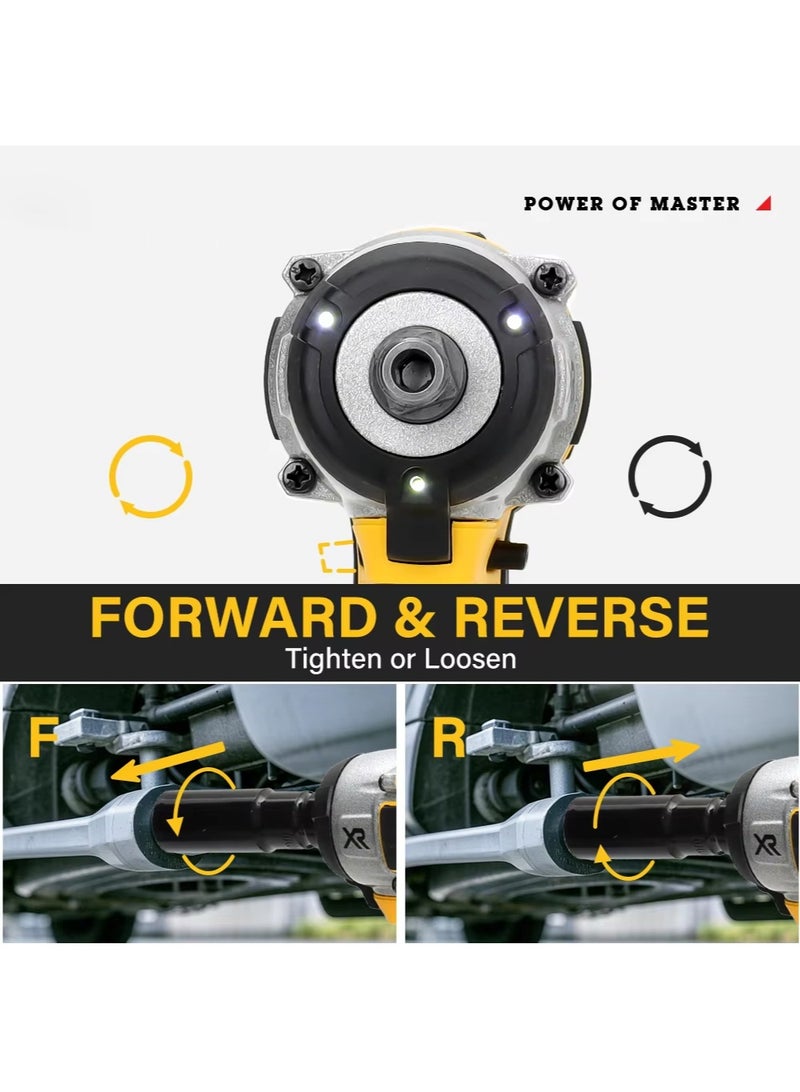 EzzySo مجموعة مفك صدمات ليثيوم أيون بدون فرشاة 48 فولت، أداء عزم دوران عالي، ملحقات متعددة الوظائف، تعزز كفاءة عملك على الفور - Image 3