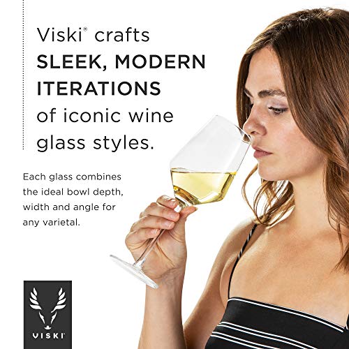 Viski Raye Crystal Angled Champagne Flutes, Elegant Crystal Clear Champagne Glasses Gift Set for Sparkling Wine, Prosecco, Mocktails, Housewarming, Wedding Gifts, Home Bar, 8 oz, Set of 2 - Image 4