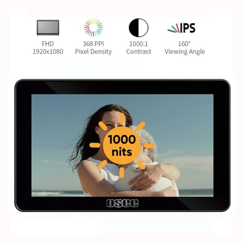 Osee Lilmon 5 High Bright 1000nit 5.5 Inch Touch Screen Camera Field Monitor,1920x1080 Director AC Monitor with 3D LUT 4K HDMI Input/Output - Image 3
