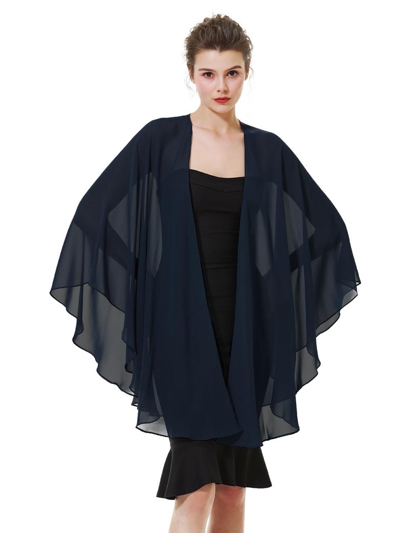 BEAUTELICATE Chiffon Shawl Bridal Wedding Wrap Long Evening Scarves Scarf - Image 1