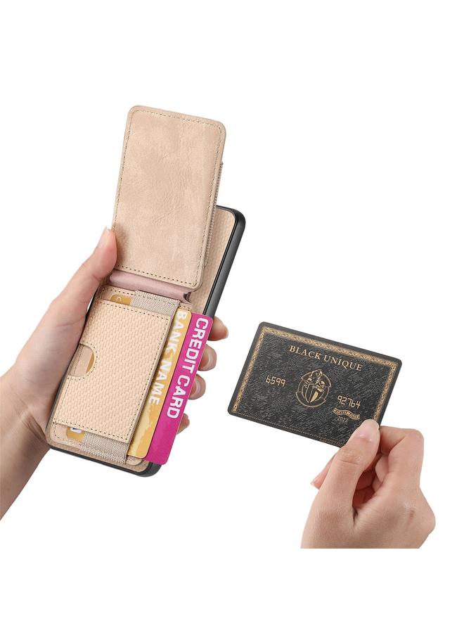 اس-توب جراب هاتف Realme C67 4G مصنوع من ألياف الكربون مع حامل عمودي قابل للطي - Image 4