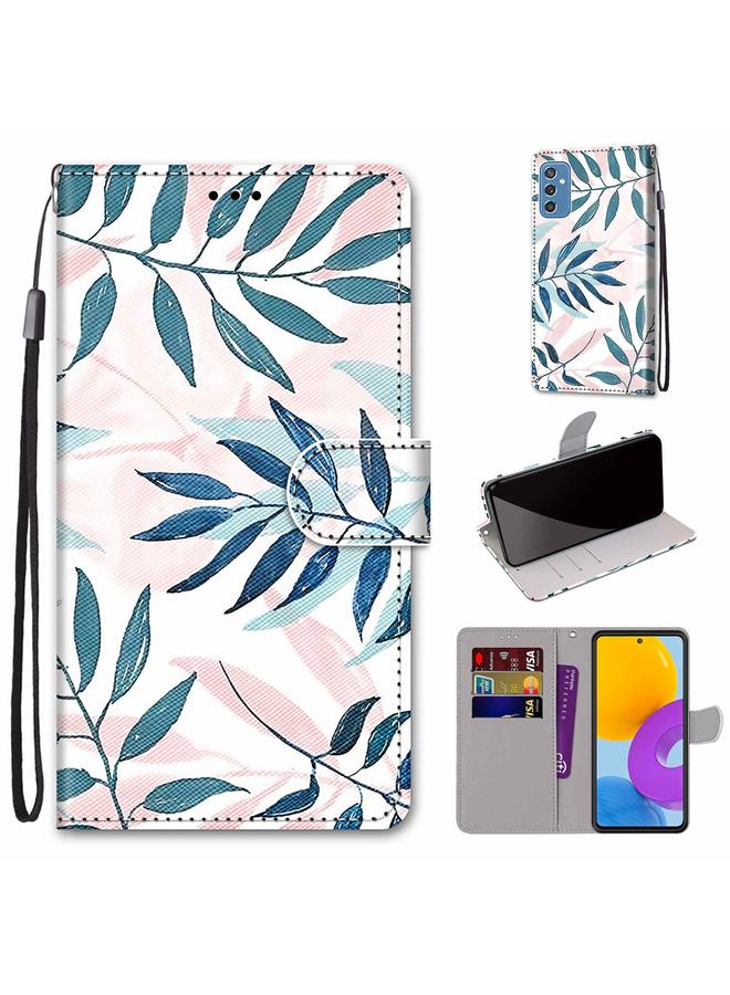 S-TOP Case For Samsung Galaxy M52 5G Coloured Drawing Cross Texture Horizontal Flip PU Phone Leather Case with Holder & Card Slots & Wallet & Lanyard - Image 1