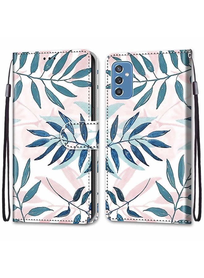 S-TOP Case For Samsung Galaxy M52 5G Coloured Drawing Cross Texture Horizontal Flip PU Phone Leather Case with Holder & Card Slots & Wallet & Lanyard - Image 2