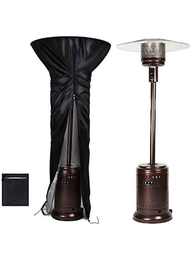 Patio Heater Covers,Round Patio Heater Cover Outdoor Stand Up Heater Cover Waterproof With Zipper,87 x 34 x 19 Inch,Black