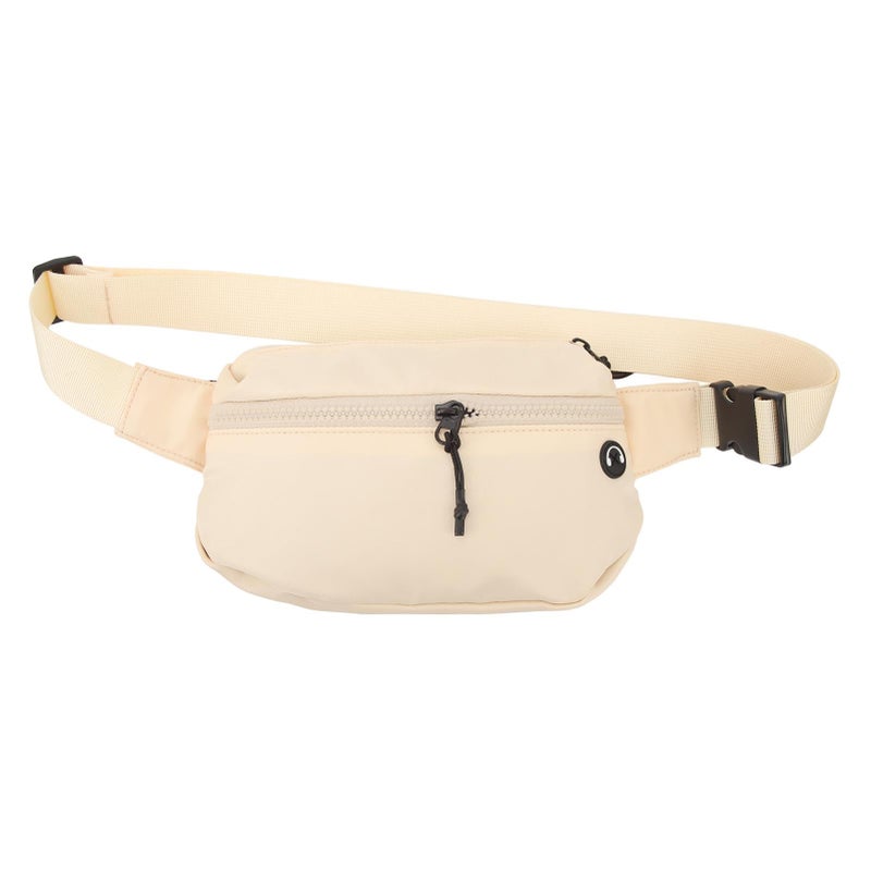 Large Capacity Waterproof Nylon Sports Waist Bag Adjustable With Headphone Hole Black - Image 5