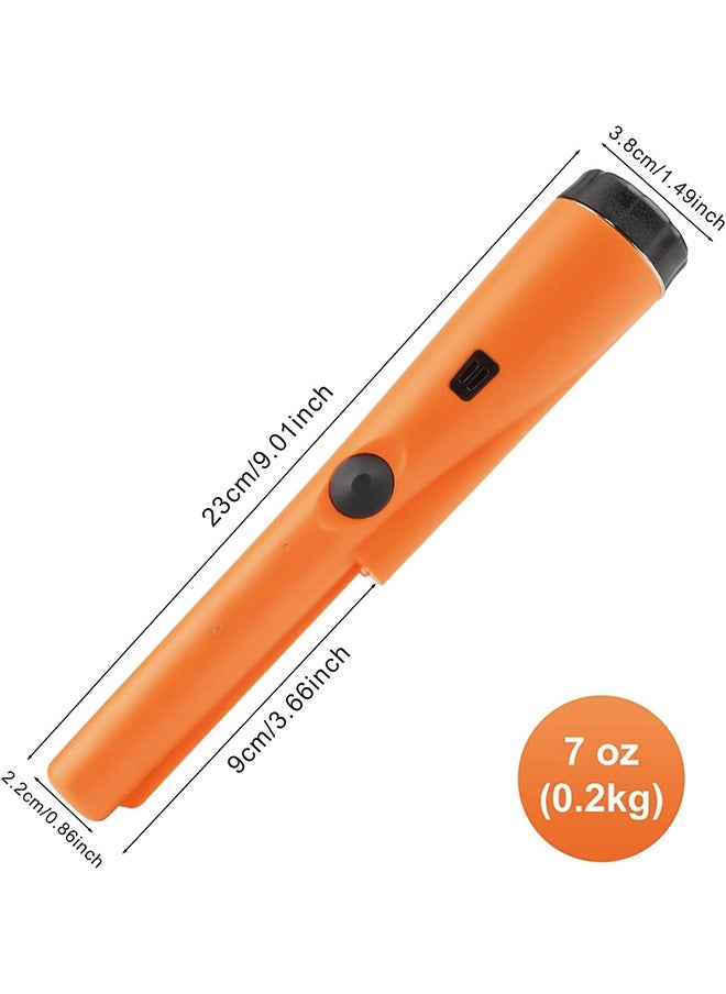 Metal Detector Pinpointer, Professional Waterproof Handheld Pin Pointer Wand, Search Treasure Pinpointing Finder Probe with 9V Battery for Adults, Kids - Green