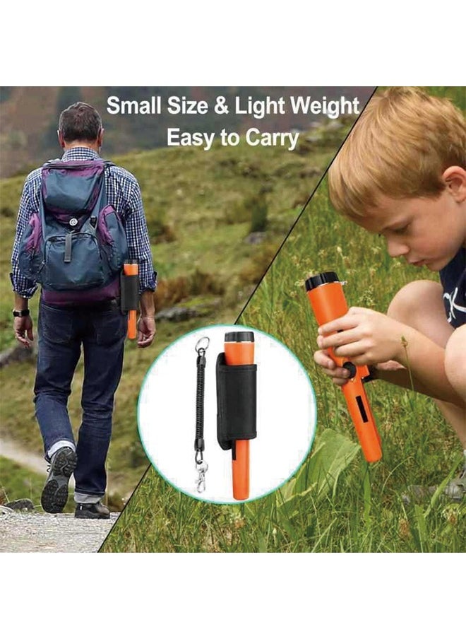 Metal Detector Pinpointer, Professional Waterproof Handheld Pin Pointer Wand, Search Treasure Pinpointing Finder Probe with 9V Battery for Adults, Kids - Green
