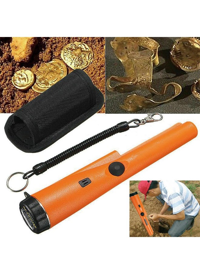 Metal Detector Pinpointer, Professional Waterproof Handheld Pin Pointer Wand, Search Treasure Pinpointing Finder Probe with 9V Battery for Adults, Kids - Green