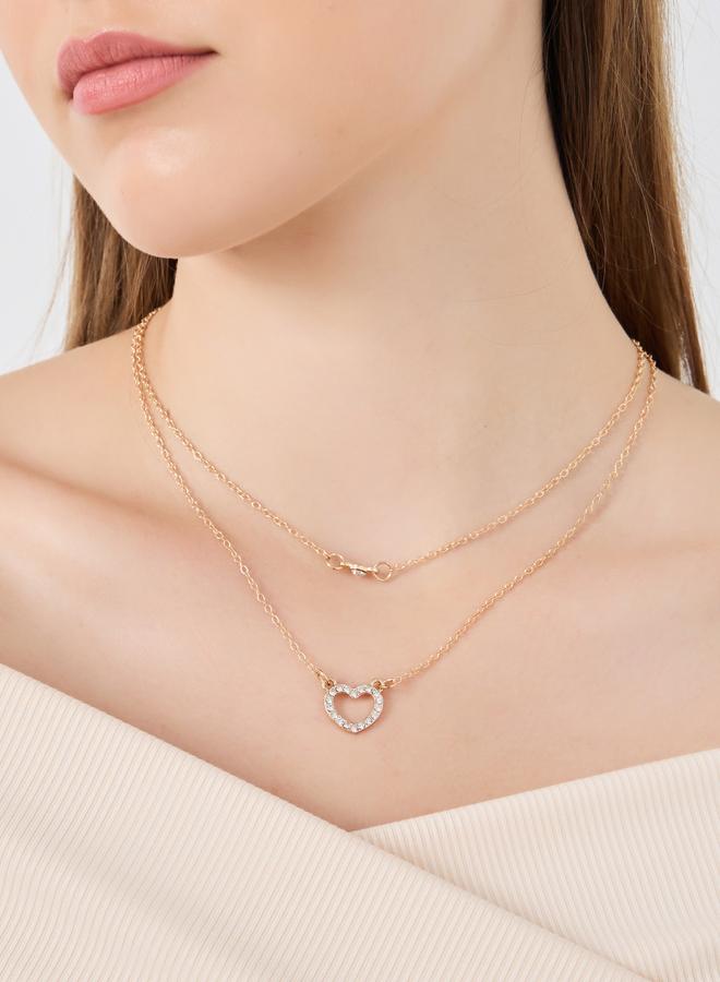 Styli Styli Heart Pendant Layered Necklace  - Image 1