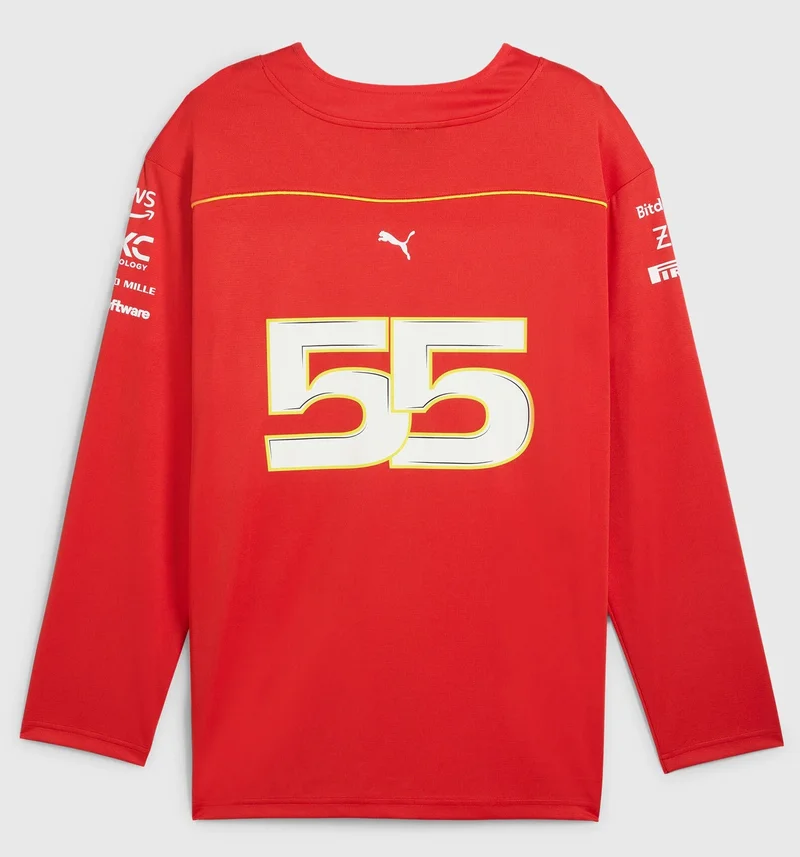 Scuderia Ferrari Scuderia Ferrari Carlos Sainz #55 Canadian Grand Prix Hockey Jersey