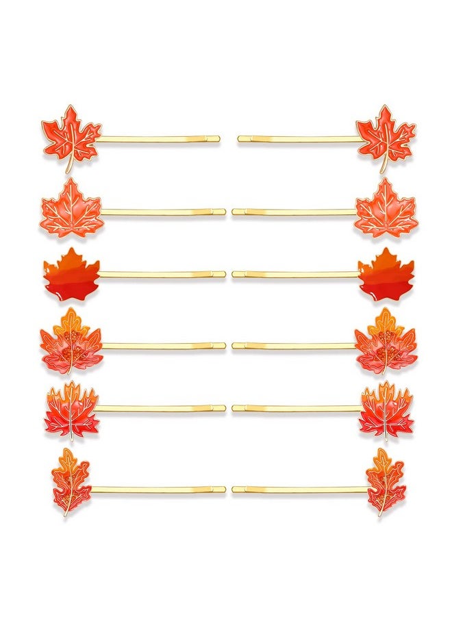 YAHPERN - 12Pcs Fall Hair Clips For Women Thanksgiving Hairpins Harvest Turkey Maple Leaf Pumpkin Hair Clips Autumn Bobby Pins Costume Party Hair Accessory Holiday Gifts (Style A) - Image 1