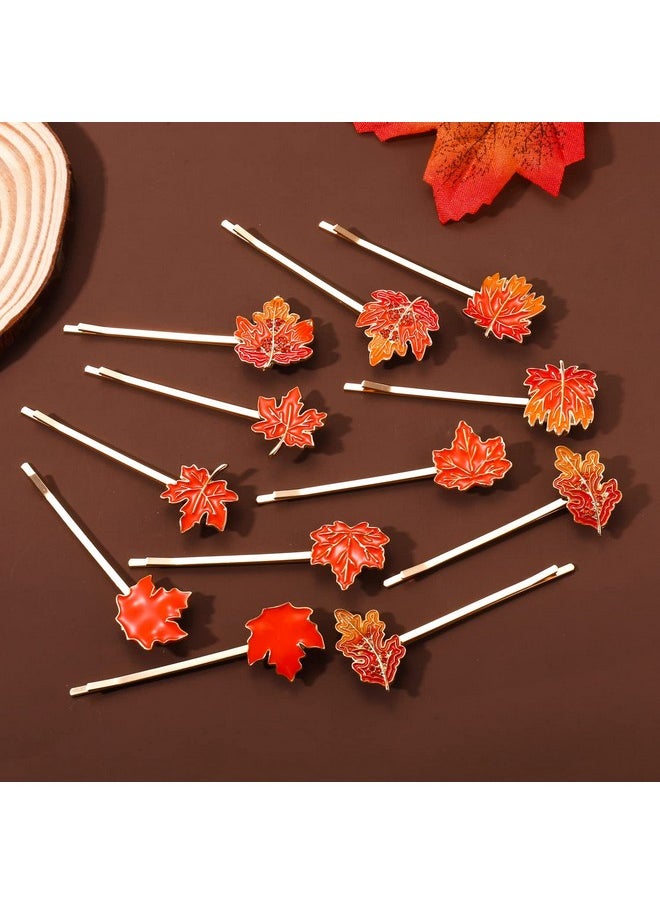 YAHPERN - 12Pcs Fall Hair Clips For Women Thanksgiving Hairpins Harvest Turkey Maple Leaf Pumpkin Hair Clips Autumn Bobby Pins Costume Party Hair Accessory Holiday Gifts (Style A) - Image 1