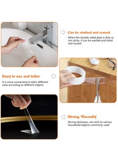 Generic Kuyang Extra Strong Double Sided Tape 5M Magic Nano Double Sided Transparent Removable Double Sided Tape No Trace Double Sided Tape for Carpet, Photo Frame...  - Image 5