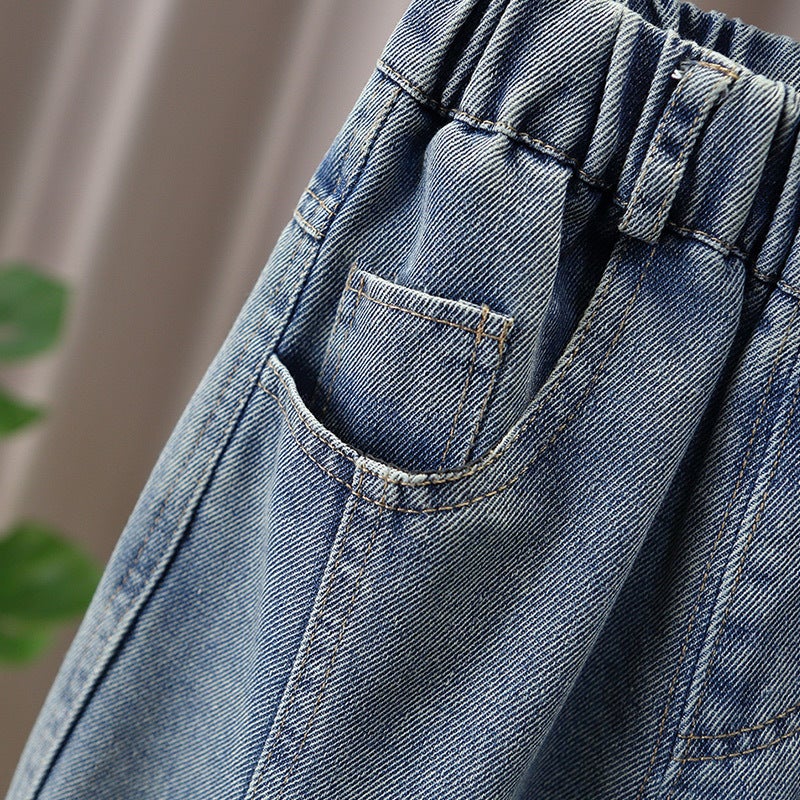 Children'S Boys' Spring Pants Children'S Ripped Jeans Spring Boys Trousers - Image 5