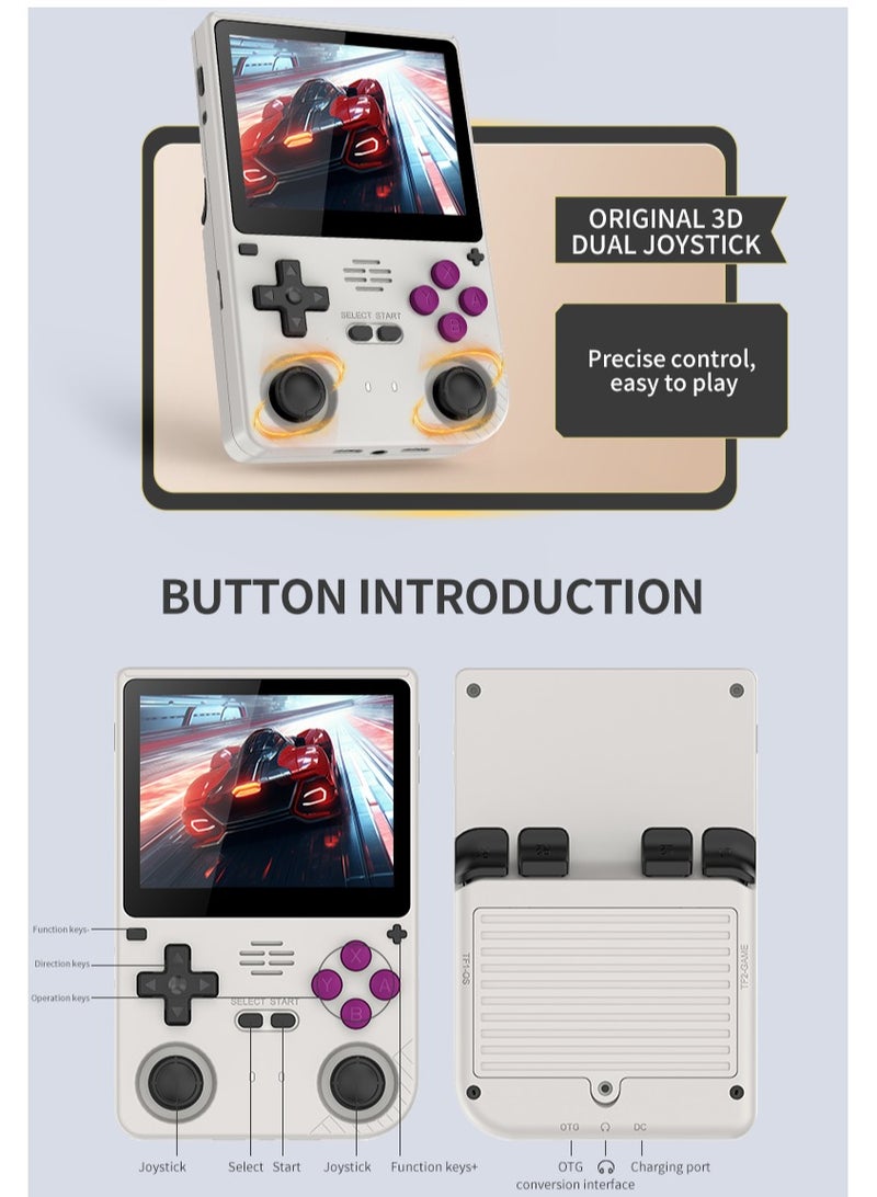 V20 Retro Handheld Game Console with 64G TF Card, A133Plus Chip Open-Source System 3.5-Inch IPS HD Screen Video Gaming Console 5000mAh Gift Retro Stickers  - Image 4