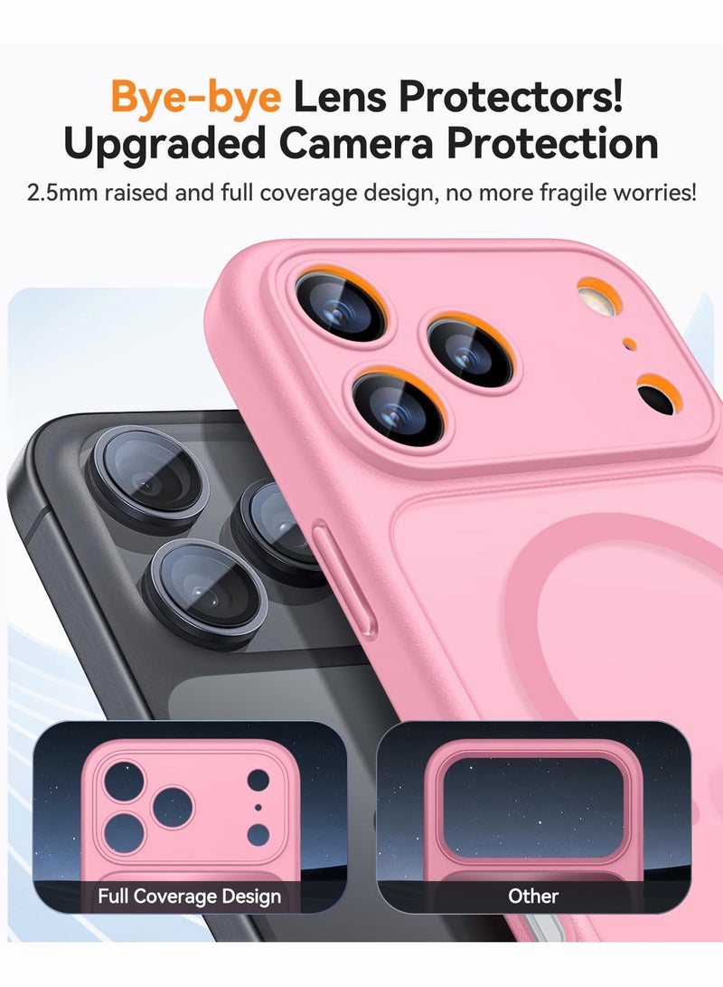 غطاء MagSafe باللون الوردي المطفي لهاتف iPhone 17 Pro، حماية كاملة للكاميرا - Image 4