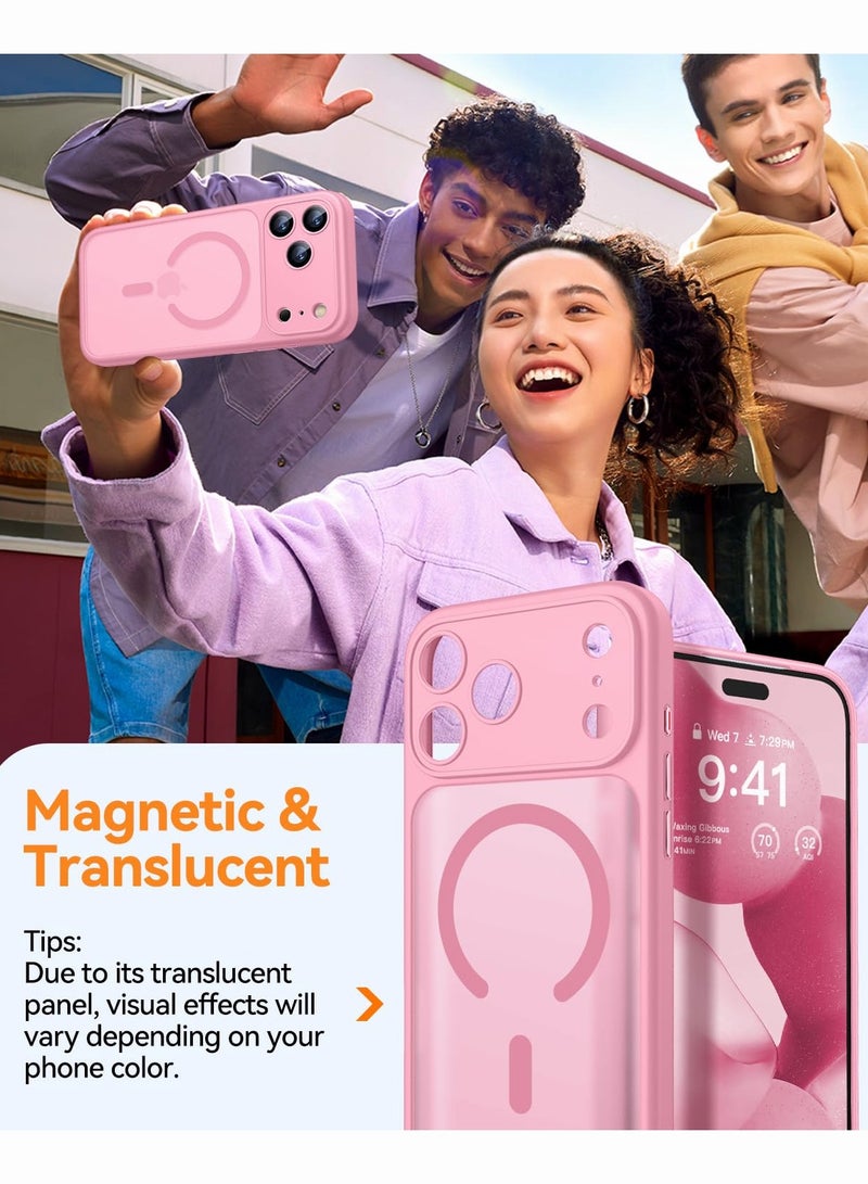 غطاء MagSafe باللون الوردي المطفي لهاتف iPhone 17 Pro، حماية كاملة للكاميرا - Image 3