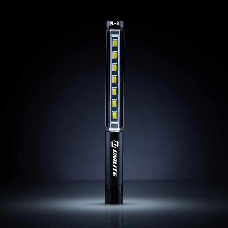 Unilite مصباح فحص LED PL-3 – 275 لومن هيكل من الألمنيوم، قاعدة مغناطيسية، تصميم مضاد للتدحرج، 3 أوضاع إضاءة، مشبك جيب، مقاوم للماء IPX4 ومقاوم للسقوط حتى 1 متر - Image 3