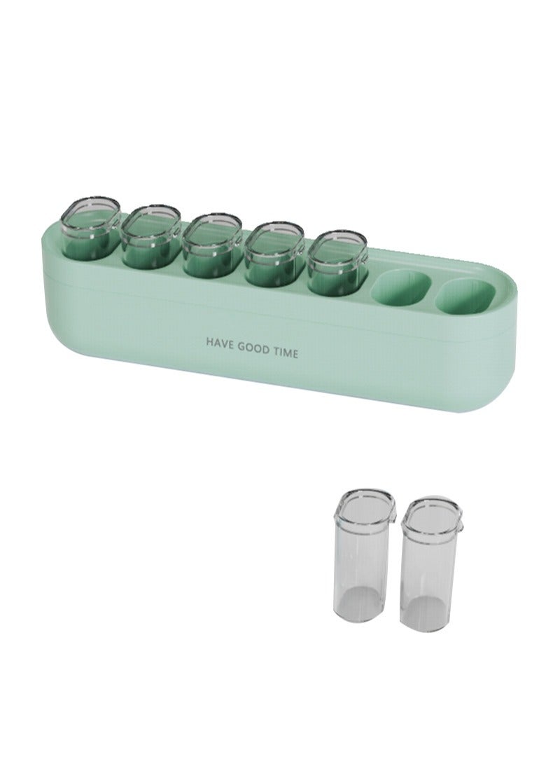 lebonaer Weekly Pill Organizer 1 Time a Day, Detachable Pill Box 7 Day, Portable Travel Pill Case, Large Medication Holder Container, Once Daily Pillbox Dispenser for Vitamin Medicine Supplement, Green - Image 1