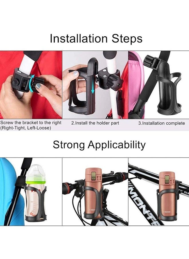 SYOSI Bicycle Water Bottle Holder Cup, Universal 360 Degrees Rotation For Baby Stroller Pushchair  - Image 5