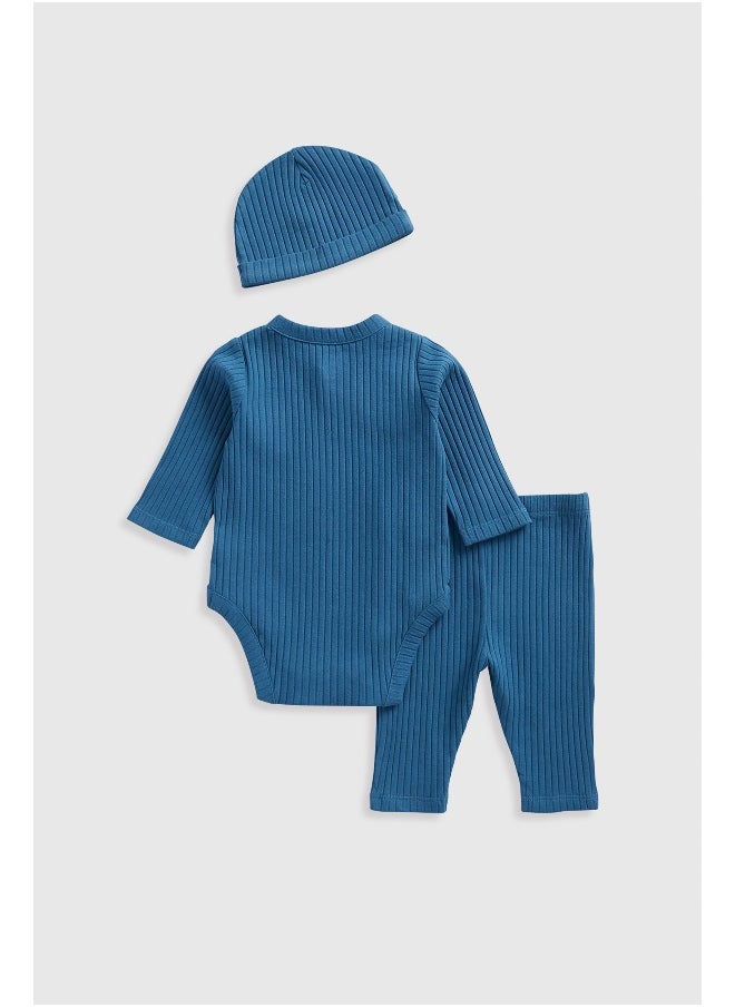 mothercare Blue 3-Piece Outfit Set  - Image 1