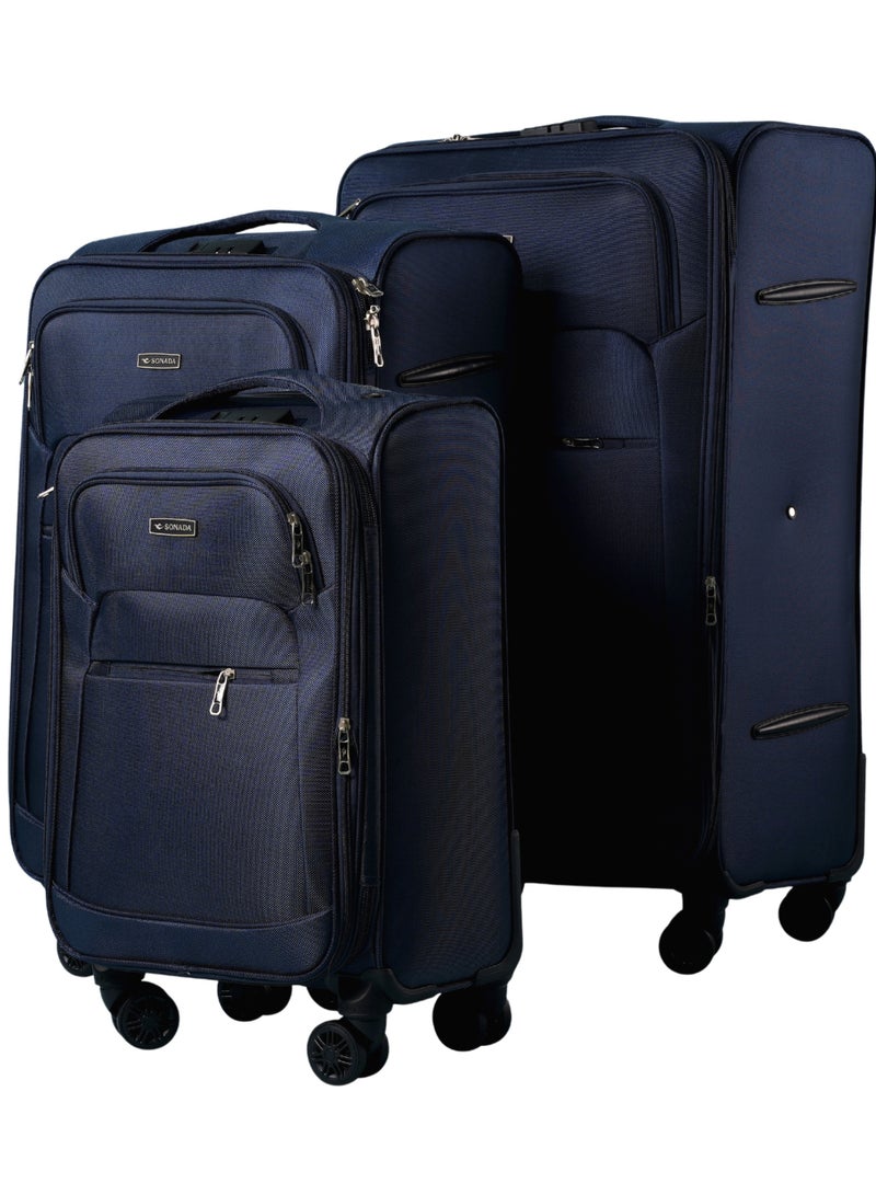 SONADA SONADA Lightweight Luggage Set of 3 ANTI Thef Lock 4 Double Wheels, Expandable Suitcase - Image 1