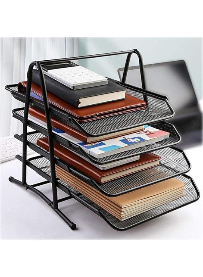 Spaceshoop 4-Drawer Metal Document Rack with Mesh Design for Documents  - Image 2