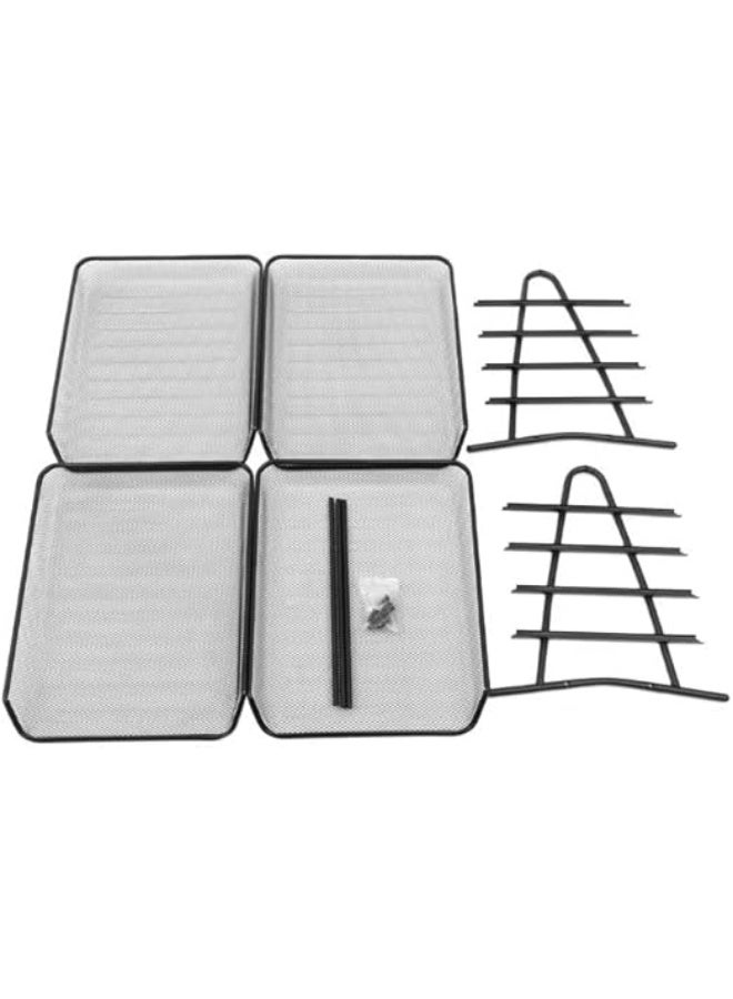 Spaceshoop 4-Drawer Metal Document Rack with Mesh Design for Documents  - Image 4